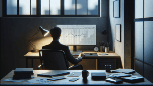 trabajador usando hojas de calculo